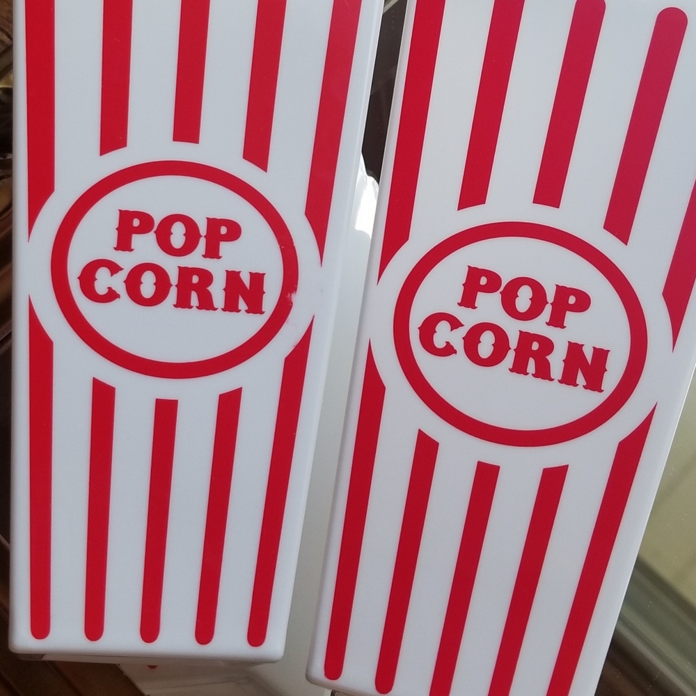 ❗Retro Popcorn Red White Striped Buckets❗